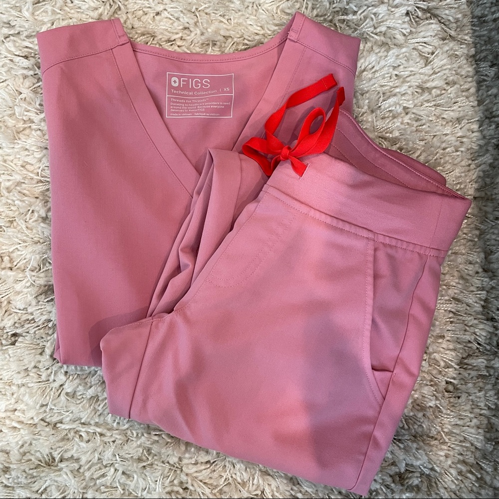 Figs Scrub Set Chalk Pink XS
